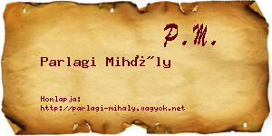 Parlagi Mihály névjegykártya