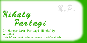 mihaly parlagi business card